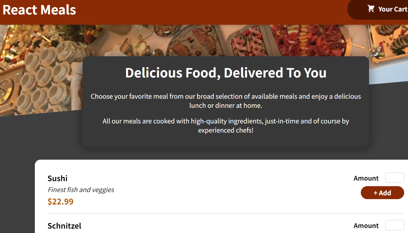 React Food Order App